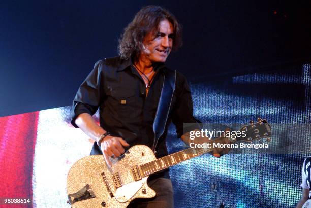 Ligabue performs at Datch forum on December 12, 2007 in Milan, Italy.