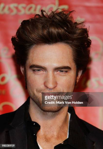 The Robert Pattinson wax figure is unveiled at Madame Tussauds on March 25, 2010 in New York City.