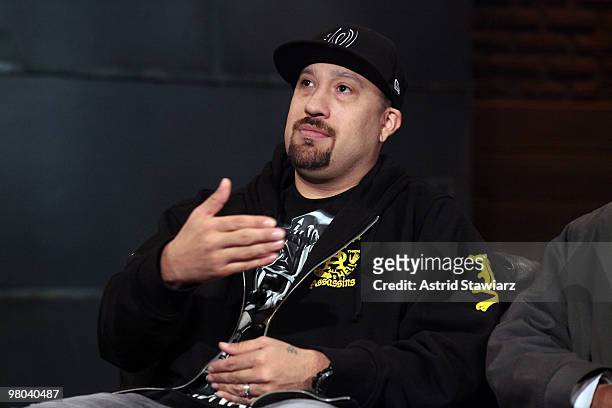 Rapper B-Real of the rap group Cypress Hill visits the fuse Studios on March 25, 2010 in New York City.