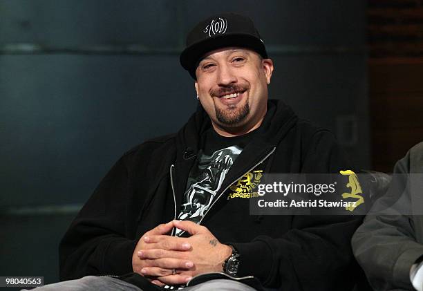 Rapper B-Real of the rap group Cypress Hill visits the fuse Studios on March 25, 2010 in New York City.