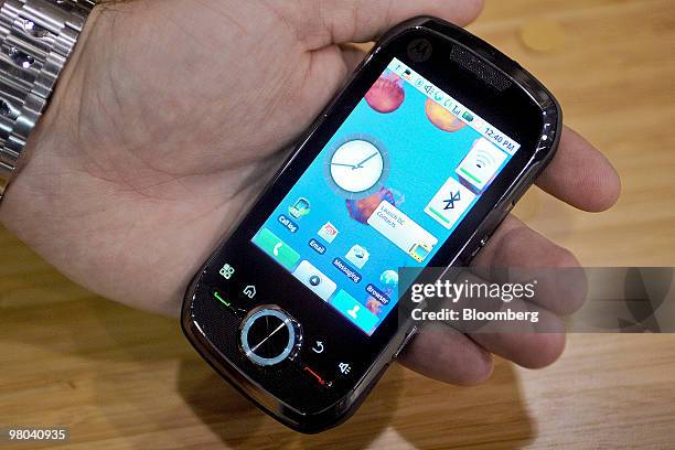 The Motorola i1 smartphone, which will be the first push-to-talk phone running Google Inc.'s Android operating system when it is released later this...