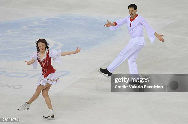 Anna Cappellini and Luca Lanotte of Italy compete in the Ice Dance Original Dance during the 2010 ISU World Figure Skating Championships on March 25,...