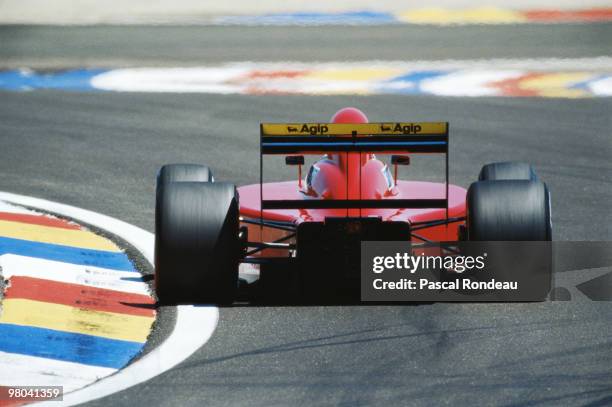 Nigel Mansell drives the Scuderia Ferrari 641 during the French Grand Prix on 8 July 1990 at the Circuit Paul Ricard in Le Castellet, France