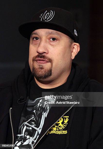 Rapper B-Real of the rap group Cypress Hill visits the fuse Studios on March 25, 2010 in New York City.