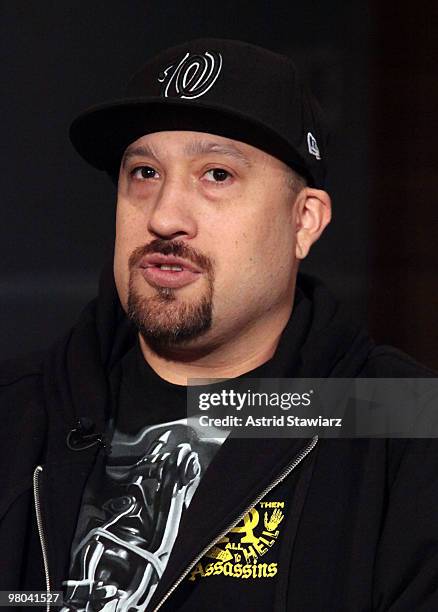 Rapper B-Real of the rap group Cypress Hill visits the fuse Studios on March 25, 2010 in New York City.