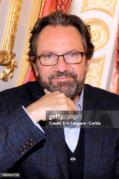 Politician Frederic Lefebvre poses during a portrait session in Paris, France on .