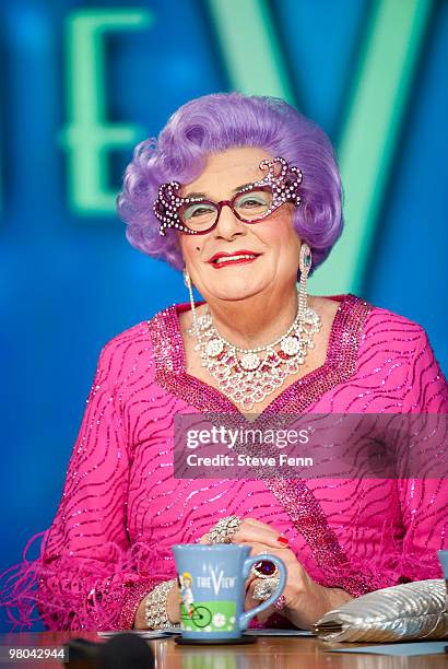 Dame Edna Everage, star of Broadway's "All About Me," was the celebrity guest co-host on "THE VIEW," Thursday, March 25, 2010 airing on the Disney...