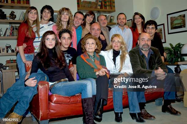 Presentation of the new episodes of 'Los Serrano', TV serie in Spain. In the imagen: Natalia Sanchez, Alejo Sauras, Alexandra Jimenez, Antonio...