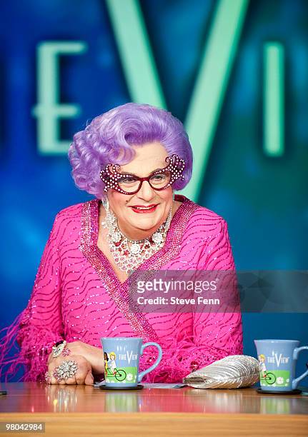 Dame Edna Everage, star of Broadway's "All About Me," was the celebrity guest co-host on "THE VIEW," Thursday, March 25, 2010 airing on the Disney...