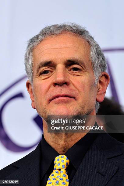 Italien Head of the Lombardia region Roberto Formigoni attends a pre-electoral rally in Milan on March 25, 2010. The elections in 13 of Italy's 20...