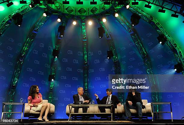 Anchor and reporter Michelle Caruso-Cabrera, film director James Cameron, Chief Technology Officer of the United States Aneesh Chopra and Twitter...