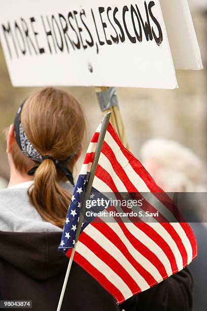 General view at the Cloud Foundation's "March for Mustangs" rally news conference on March 25, 2010 in Washington, DC.