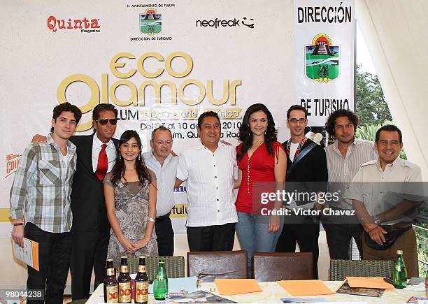 Neofreak public relations director, Axel Gutierrez Hermoso, actor and Tulum businessman, Roberto Palazuelos, Grupo Quinta commercial director, Lic....