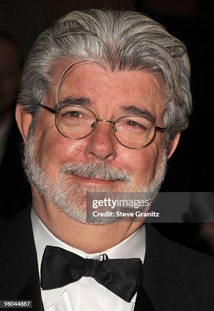 George Lucas arrives at the 23rd Annual American Cinematheque Awards on December 1, 2008 in Beverly Hills, California.