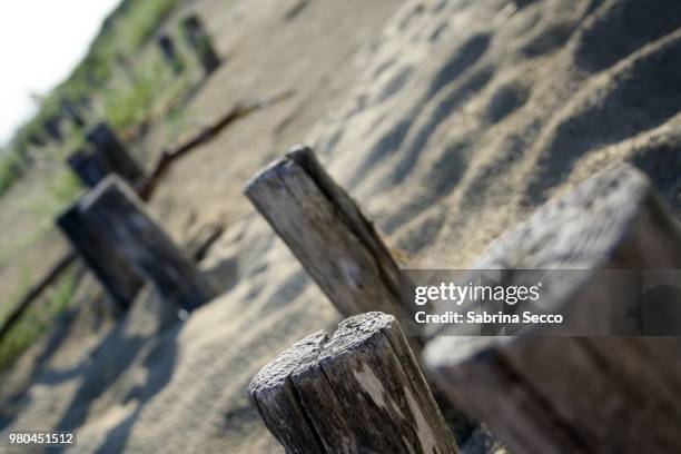 pali tra la sabbia - sabbia stockfoto's en -beelden