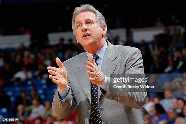 Head coach Paul Westphal of the Sacramento Kings reacts during the game against the Phoenix Suns on February 5, 2010 at Arco Arena in Sacramento,...