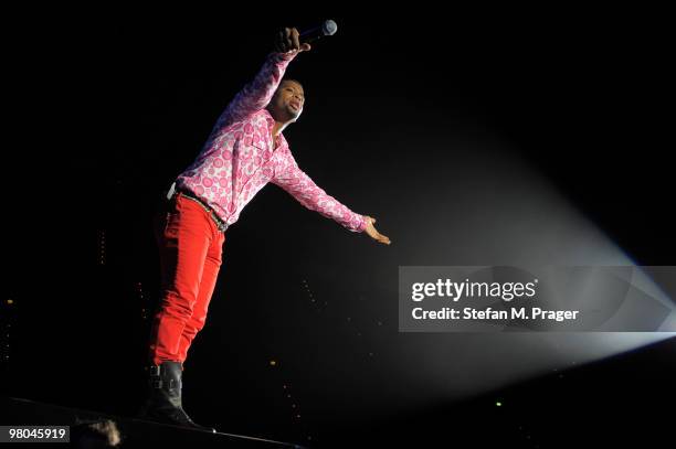 Yuri Da Cunha performs on stage at Olympiahalle on March 25, 2010 in Munich, Germany.