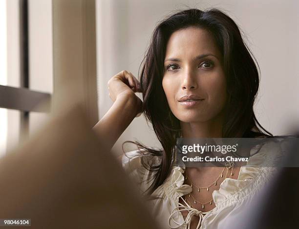 Author and TV host Padma Lakshmi poses for a portrait session for the Los Angeles Times on May 23 Century City, CA. Published Image. CREDIT MUST...