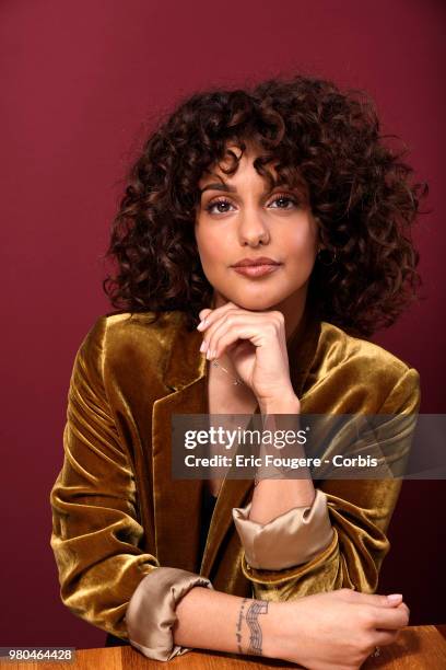 Singer Tal poses during a portrait session in Paris, France on .