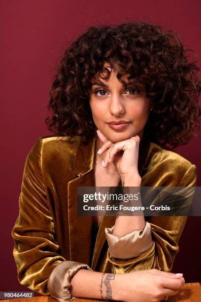 Singer Tal poses during a portrait session in Paris, France on .