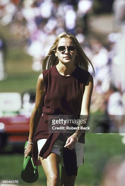 Joanna Jagoda, girlfriend of USA Tiger Woods during Sunday play at The Country Club. Brookline, MA 9/26/1999 CREDIT: Robert Beck