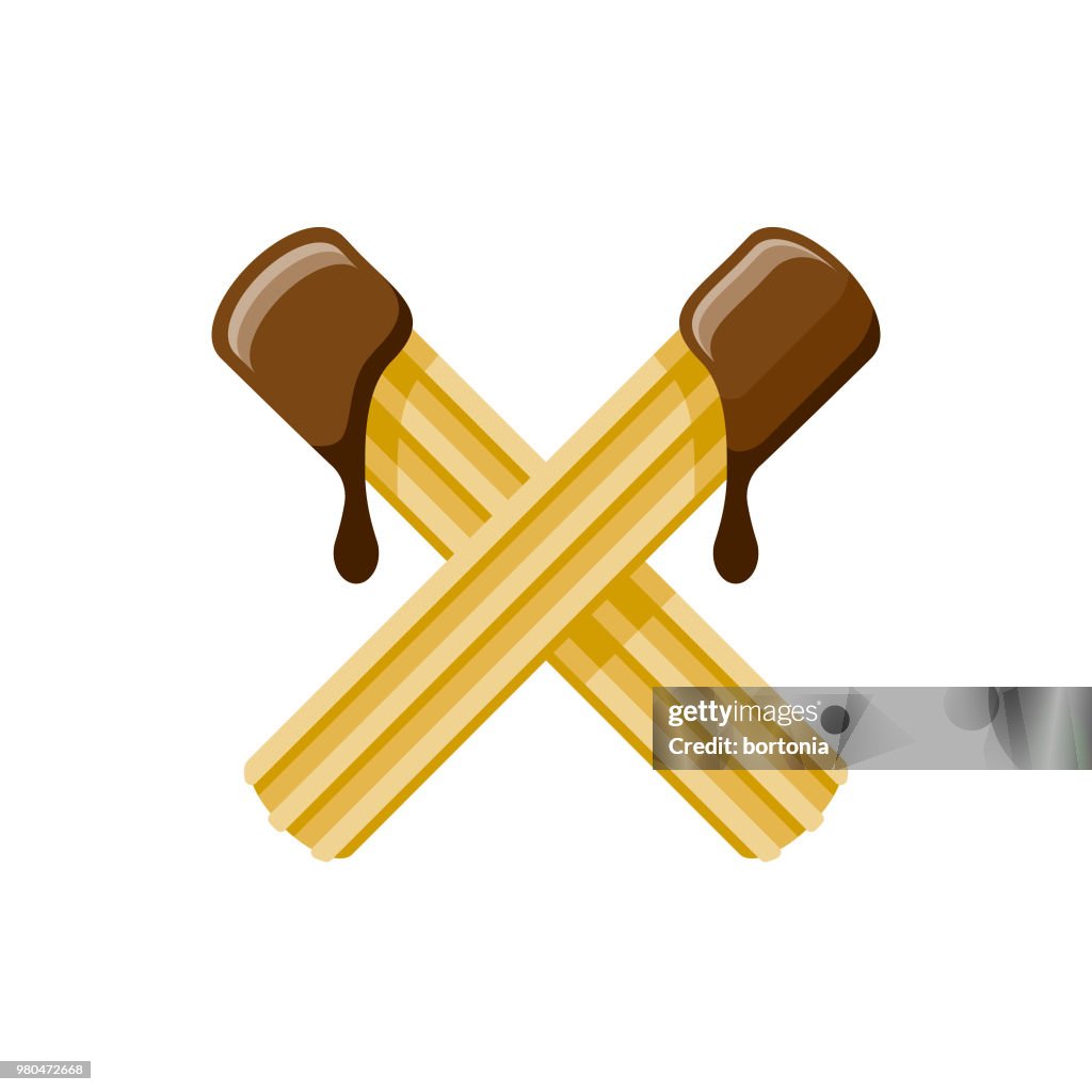 Churros Flat Design Dessert Icon