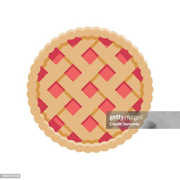 pie flat design dessert icon - sweetie pie stock illustrations