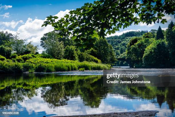 hoddom bridge and river annan, hoddom, ecclefechan, dumfries and galloway, scotland, uk - dumfries and galloway 個照片及圖片檔