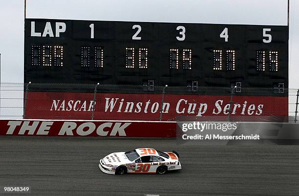 David Stremme races around The Rock in second place in the NASCAR Busch series Target House 200 at North Carolina Speedway Saturday November 8 , 2003.