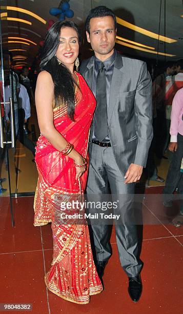 Rituparna Sengupta and Rohit Roy at the premiere of the film Mitali Mittal Vs Karan Mittal in Mumbai on Wednesday, March 24, 2010.