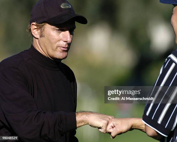 Michael Bolton competes in the PGA Tour's 45th Bob Hope Chrysler Classic Pro Am at Bermuda Dunes Coountry Club January 21, 2004.