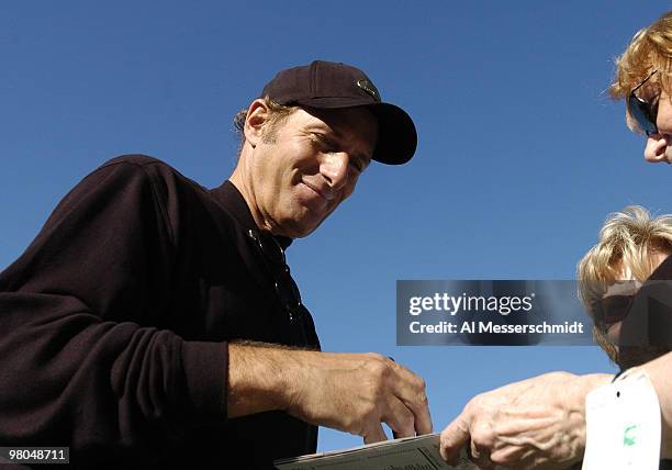 Michael Bolton competes in the PGA Tour's 45th Bob Hope Chrysler Classic Pro Am at Bermuda Dunes Coountry Club January 21, 2004.