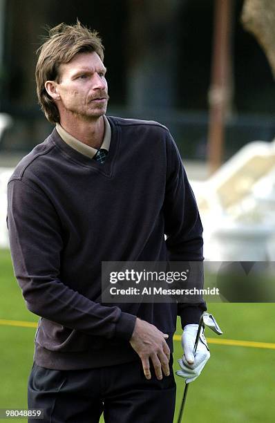 Randy Johnson competes in the PGA Tour's 45th Bob Hope Chrysler Classic Pro Am at Bermuda Dunes Coountry Club January 21, 2004.