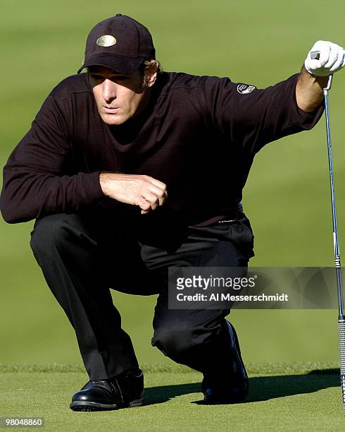 Michael Bolton competes in the PGA Tour's 45th Bob Hope Chrysler Classic Pro Am at Bermuda Dunes Coountry Club January 21, 2004.