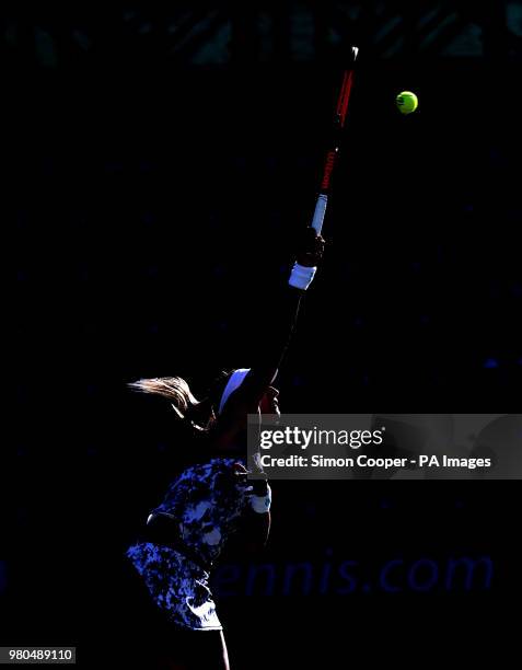 Ukraine's Lesia Tsurenko serves during day four of the Nature Valley Classic at Edgbaston Priory, Birmingham.