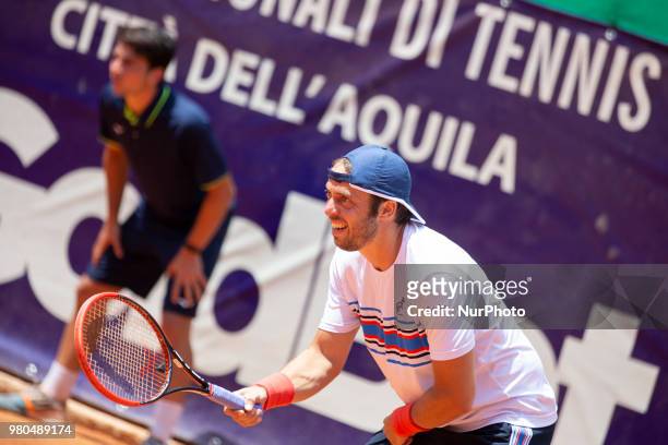 Paolo Lorenzi during match between Carlos Boluda-Purkiss and Paolo Lorenzi during day 5 at the Internazionali di Tennis Citt dell'Aquila in L'Aquila,...