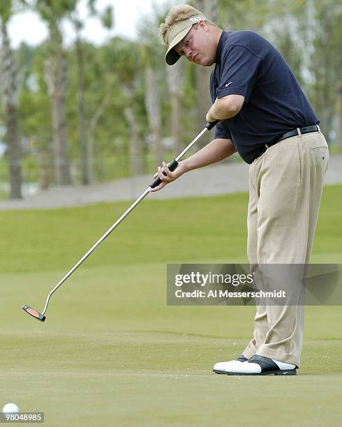 Carl Pettersson competes in the final round of the Honda Classic, March 14, 2004 at Palm Beach Gardens, Florida.