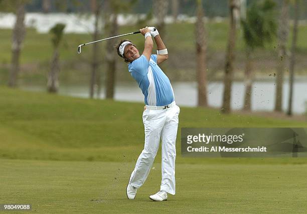 Fredrik Jacobson competes in the final round of the Honda Classic, March 14, 2004 at Palm Beach Gardens, Florida.