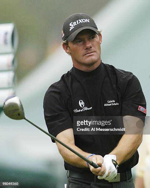 Alex Cejka tees off during second-round play at the PGA Tour's Players Championship March 26, 2004.