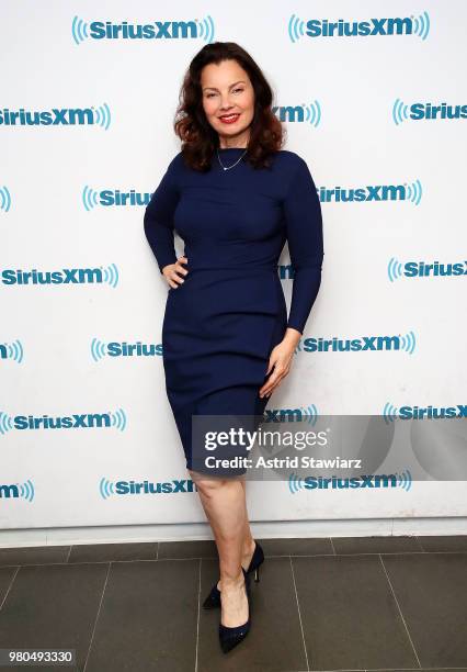 Actress Fran DrescherÊvisits the SiriusXM Studios on June 21, 2018 in New York City.