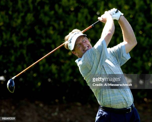 Fred Funk tees off during second-round play at the PGA Tour's Players Championship March 26, 2004.