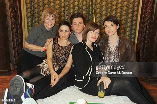 Mary Davidson, Sadie Frost, Finn Kemp, Jade Davidson and Holly Davidson attend the launch of the Pop Up Store at Whiteleys Shopping Centre on March...