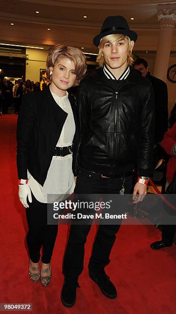 Kelly Osbourne and Luke Worrall attend the launch of the Pop Up Store at Whiteleys Shopping Centre on March 25, 2010 in London, England.