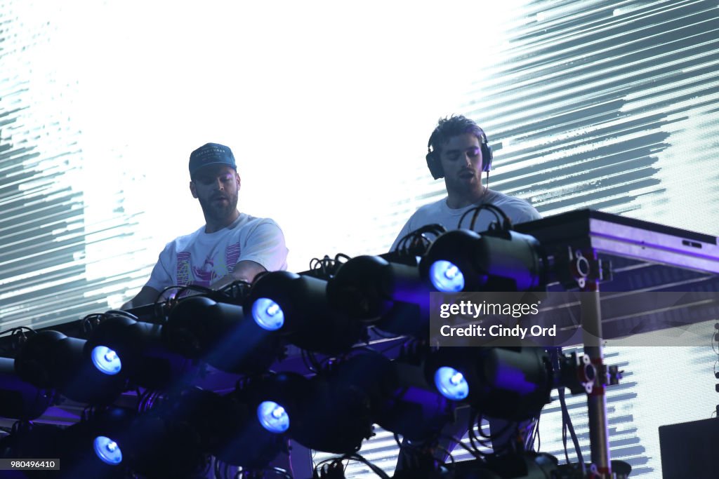 Alex Pall and Andrew Taggart of The Chainsmokers perform live... News