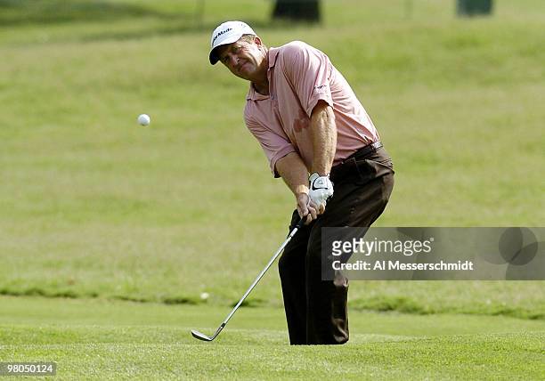 Fred Funk competes in final-round play at the FedEx St. Jude Classic May 30, 2004 at the Tournament Players Club Southwind, Memphis, Tennessee.