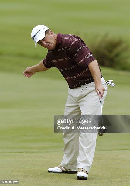 Fred Funk competes in second-round play at the FedEx St. Jude Classic May 28, 2004 at the Tournament Players Club Southwind, Memphis, Tennessee.