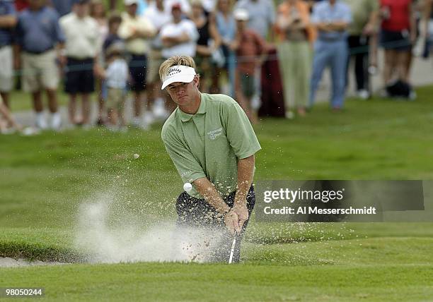 Brian Gay competes in final-round play at the FedEx St. Jude Classic May 30, 2004 at the Tournament Players Club Southwind, Memphis, Tennessee.