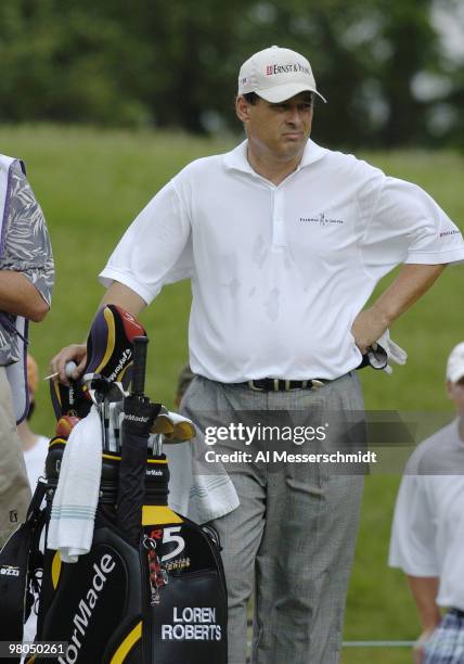 Loren Roberts competes in final-round play at the FedEx St. Jude Classic May 30, 2004 at the Tournament Players Club Southwind, Memphis, Tennessee.