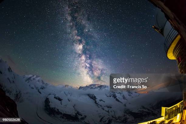 starscape of gornergrat - francis winter stock-fotos und bilder