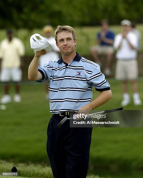 Defending chamption David Toms repeats as winner of the FedEx St. Jude Classic May 30, 2004 at the Tournament Players Club Southwind, Memphis,...